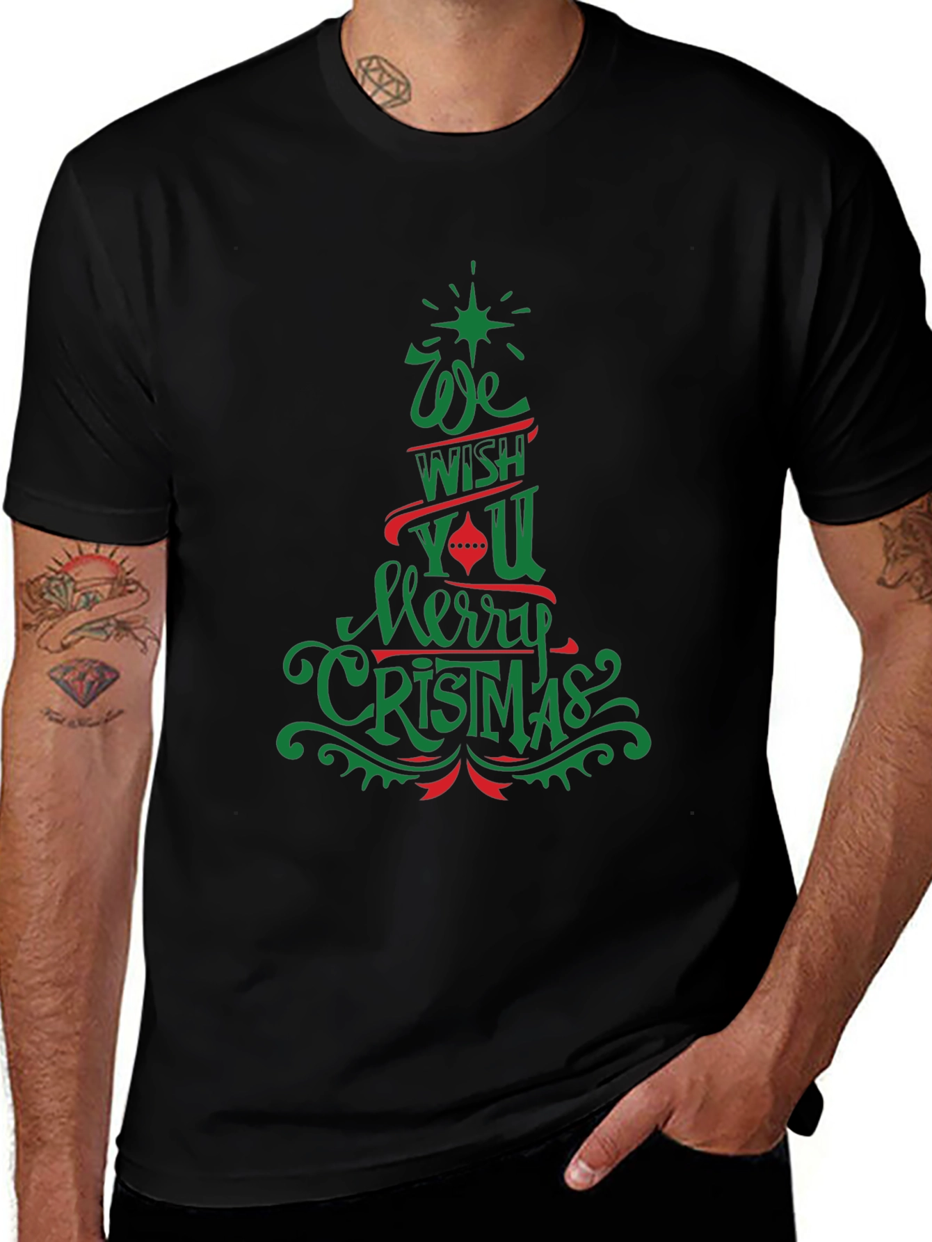 Festive Merry Christmas Graphic Tee