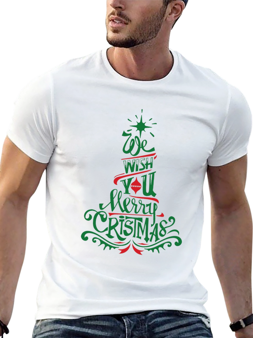 Festive Merry Christmas Graphic Tee