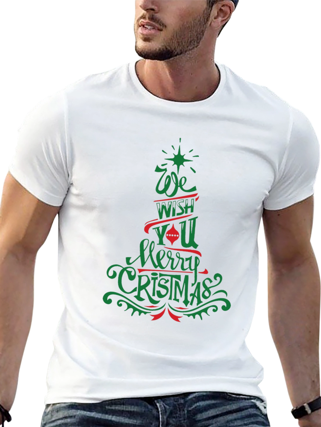 Festive Merry Christmas Graphic Tee