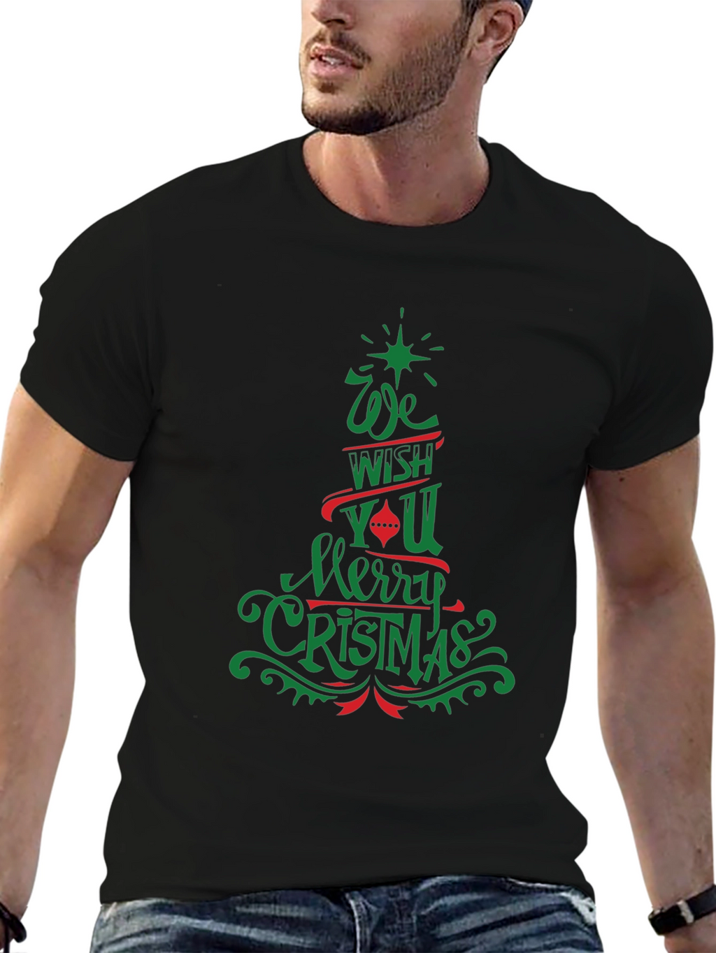 Festive Merry Christmas Graphic Tee