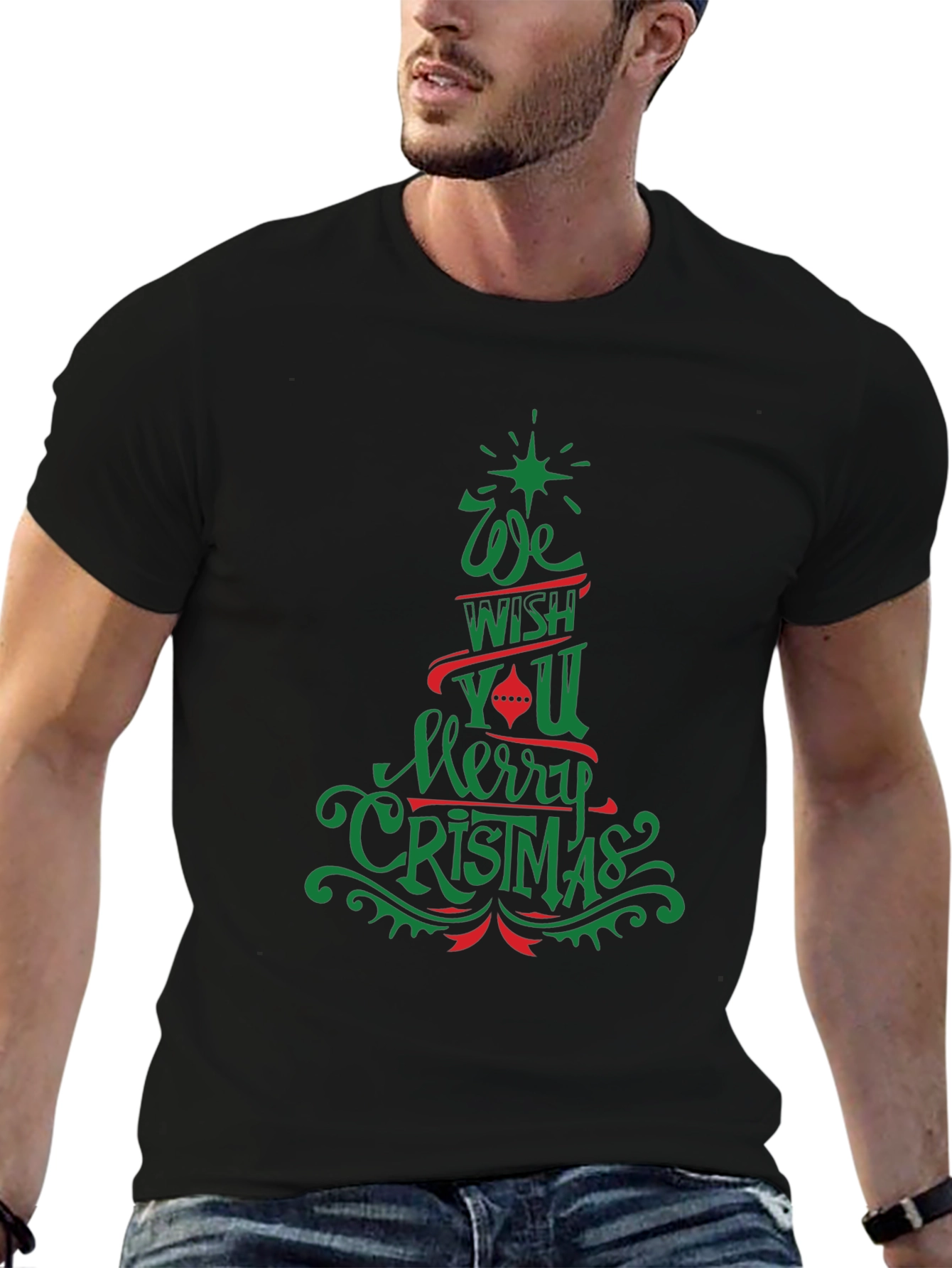 Festive Merry Christmas Graphic Tee