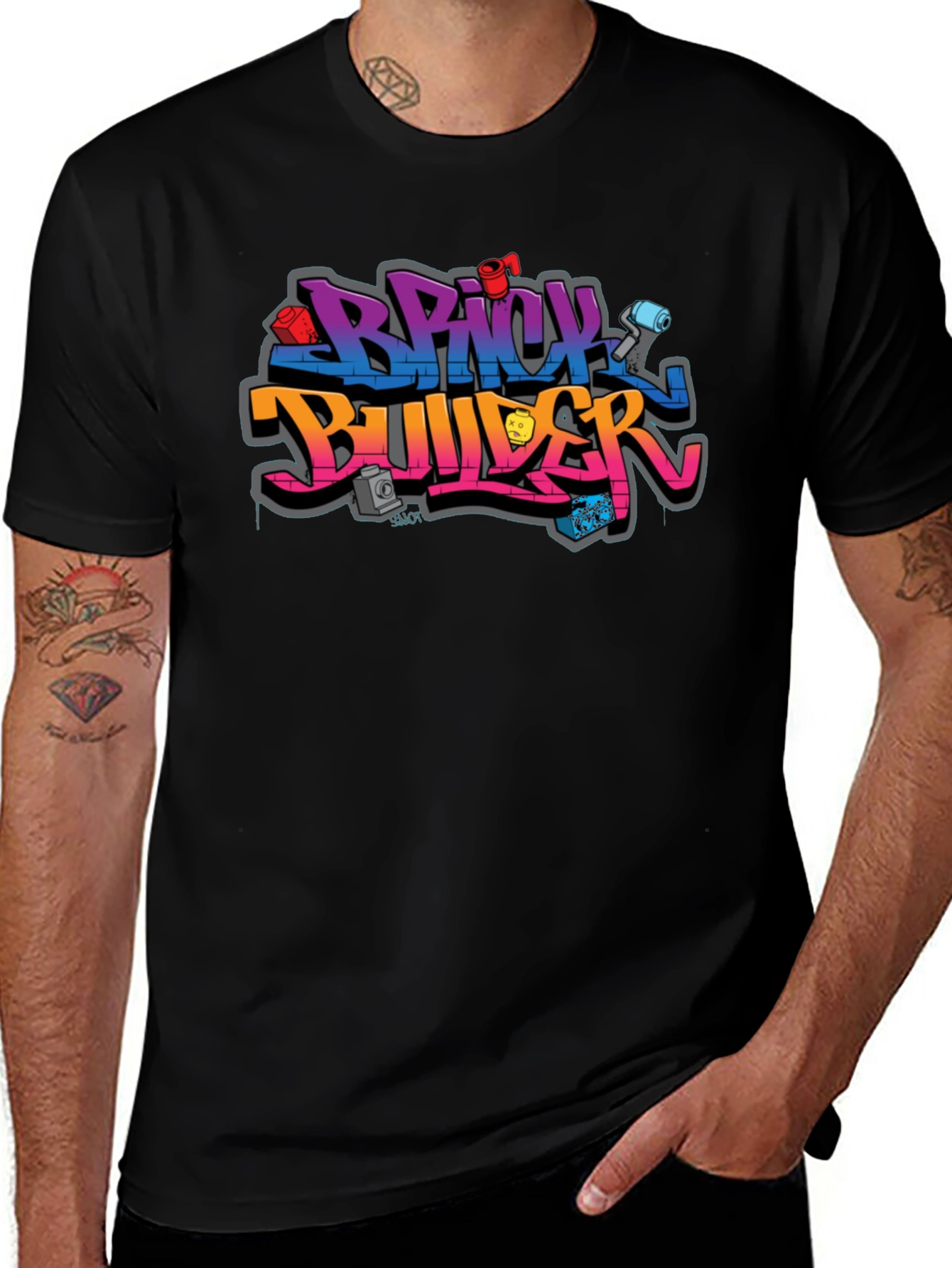 Brick Builder Graphic T-Shirt - Building Block Fan Apparel