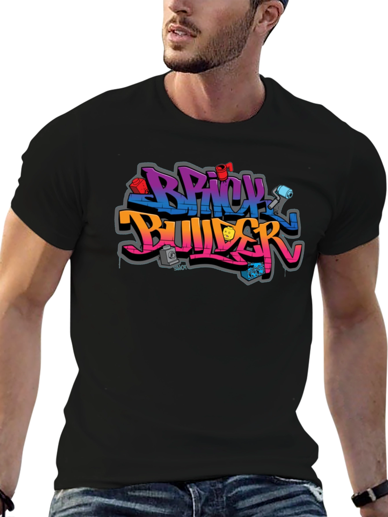 Brick Builder Graphic T-Shirt - Building Block Fan Apparel