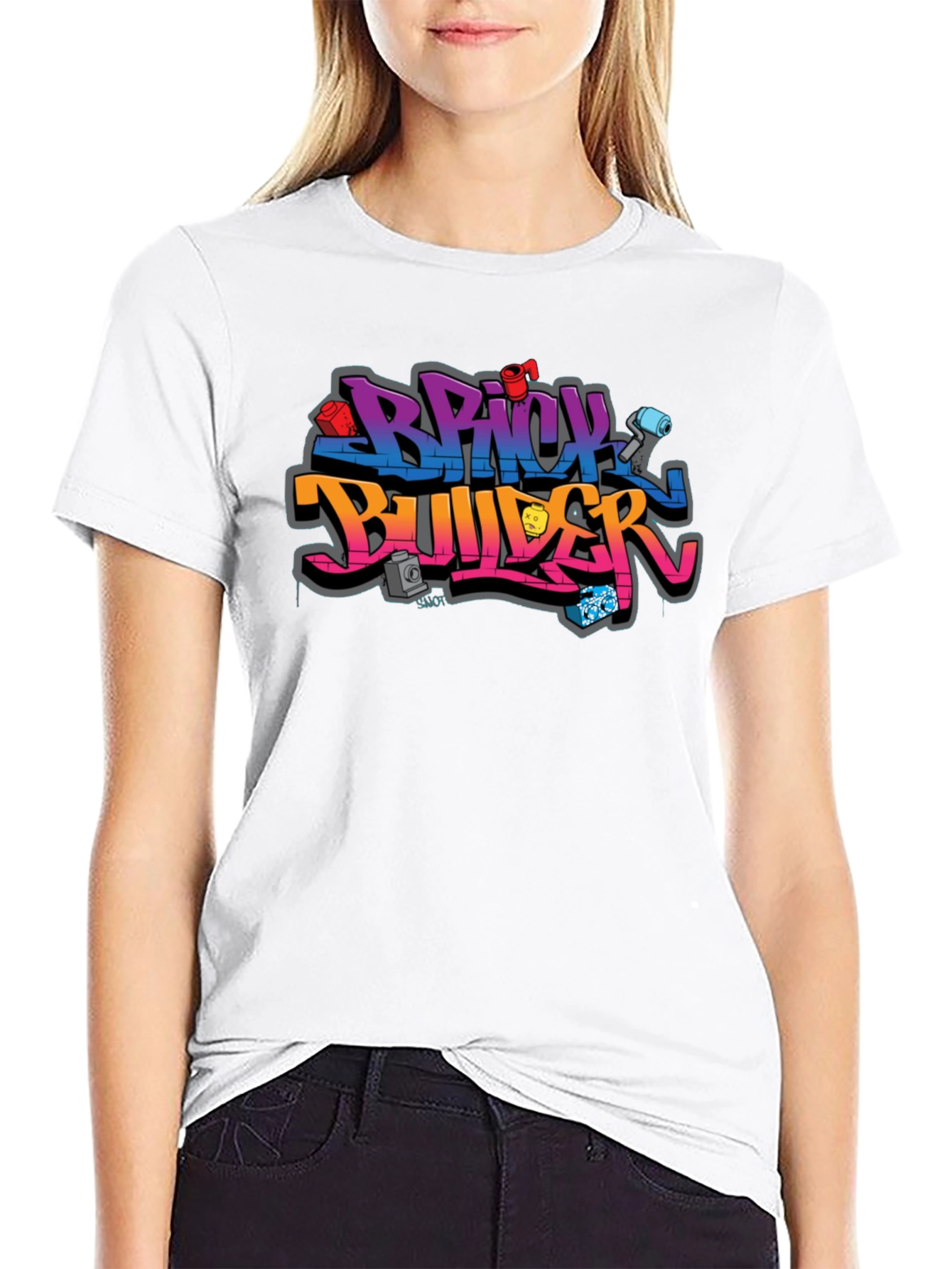 Brick Builder Graphic T-Shirt - Building Block Fan Apparel