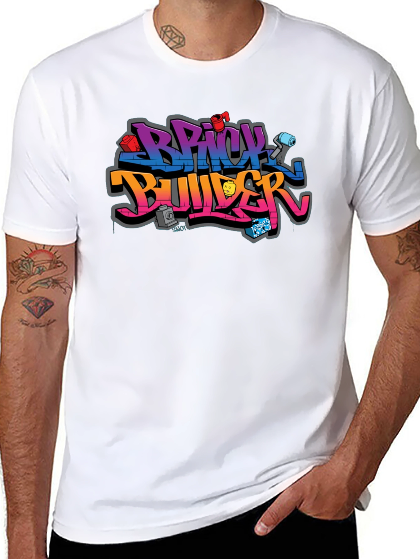 Brick Builder Graphic T-Shirt - Building Block Fan Apparel