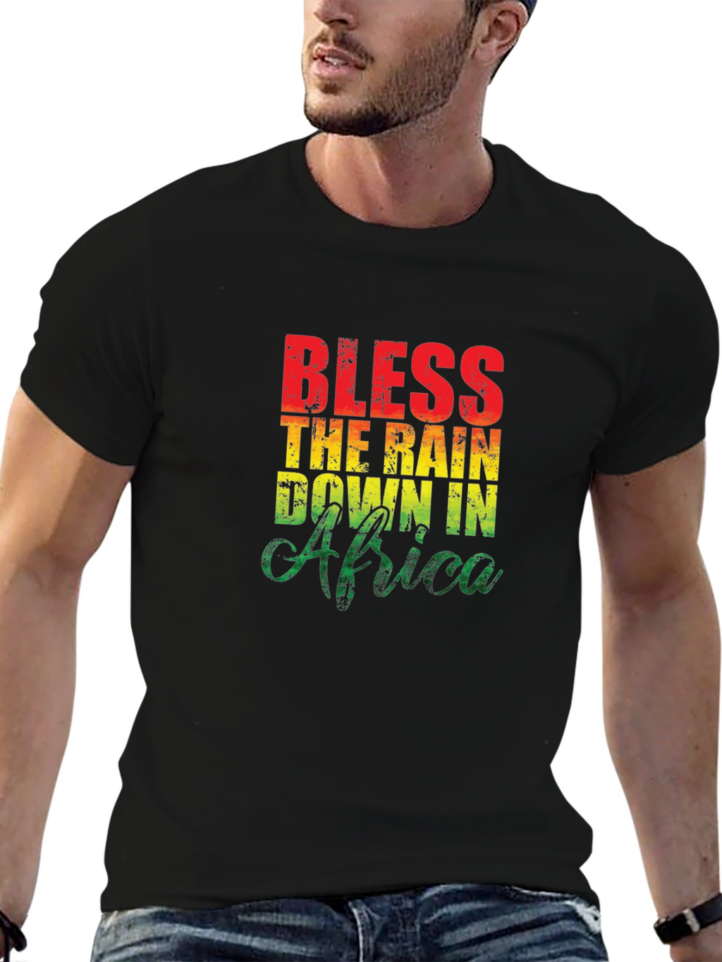 Bless The Rain In Africa T-Shirt Black