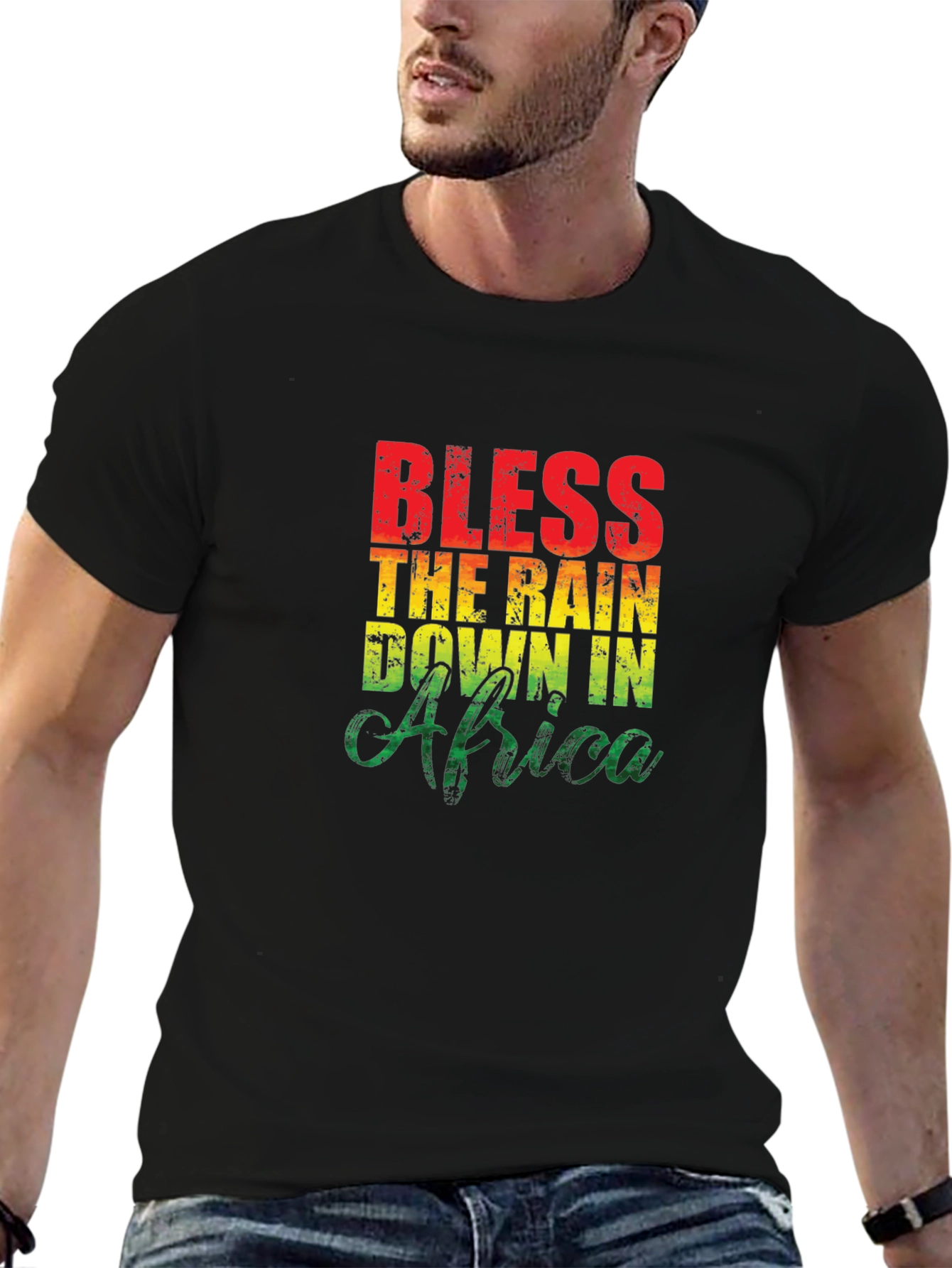 Bless The Rain In Africa T-Shirt Black