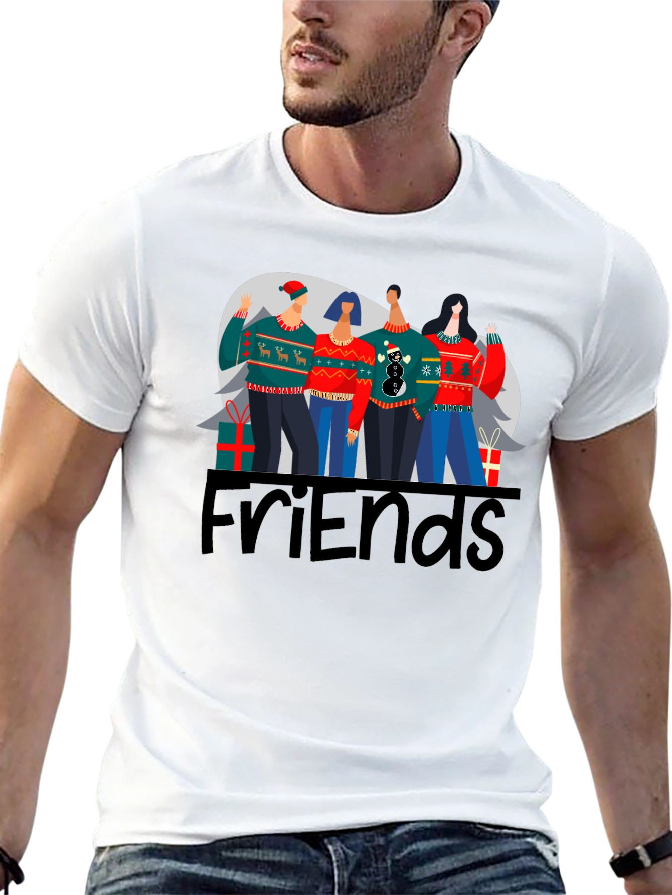 Friends Christmas Sweater T-Shirt