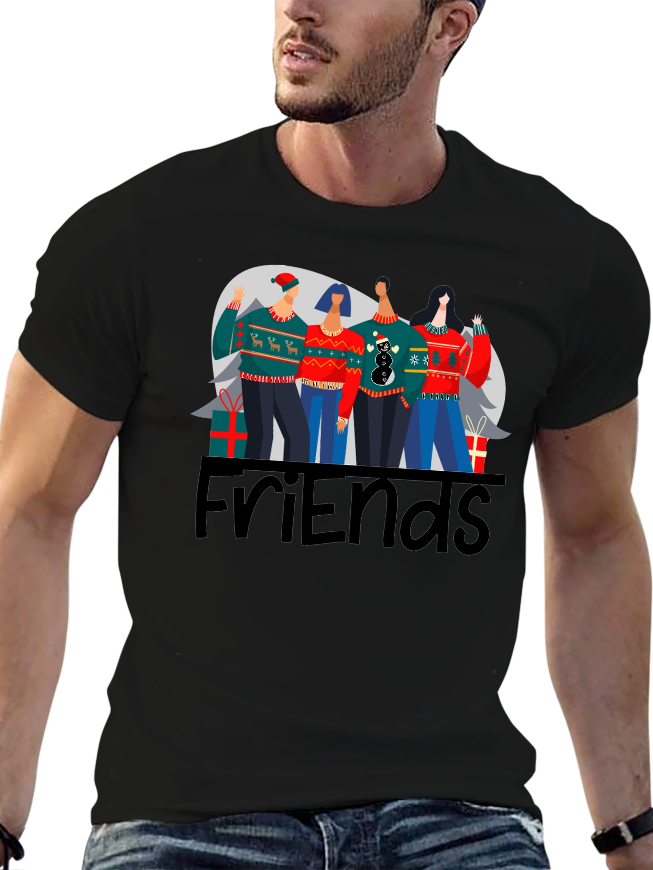Friends Christmas Sweater T-Shirt