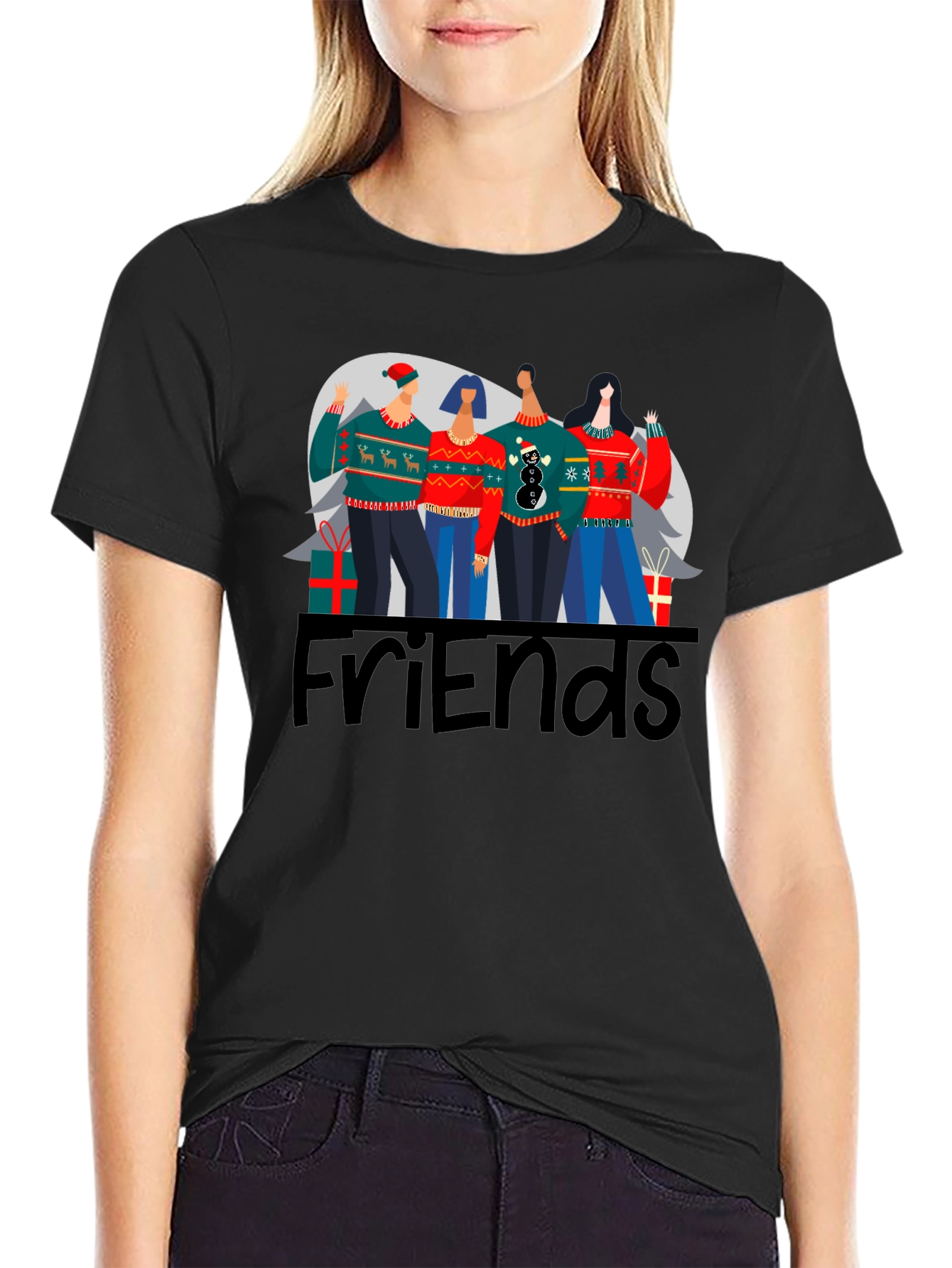 Friends Christmas Sweater T-Shirt