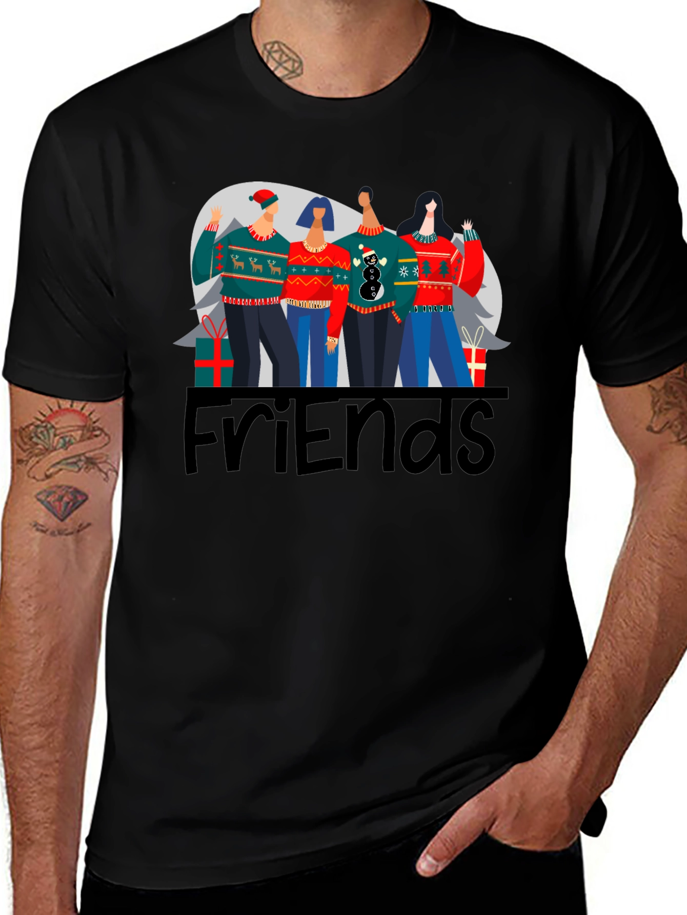 Friends Christmas Sweater T-Shirt