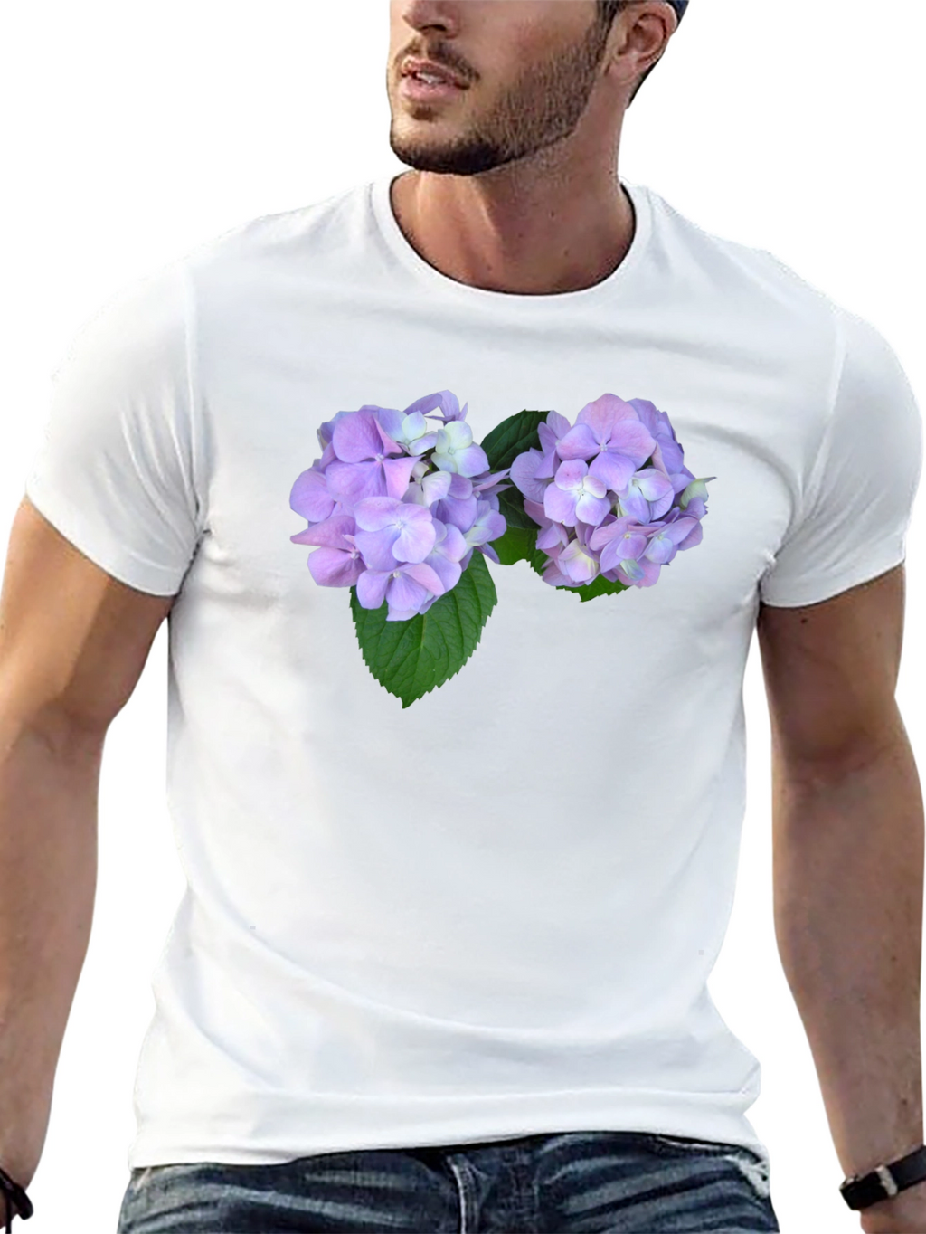Hydrangea Flower Graphic T-Shirt