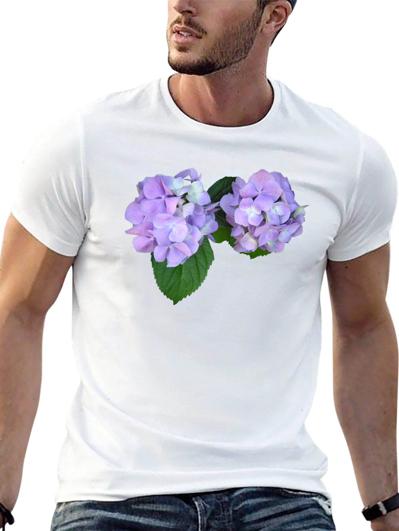 Hydrangea Flower Graphic T-Shirt