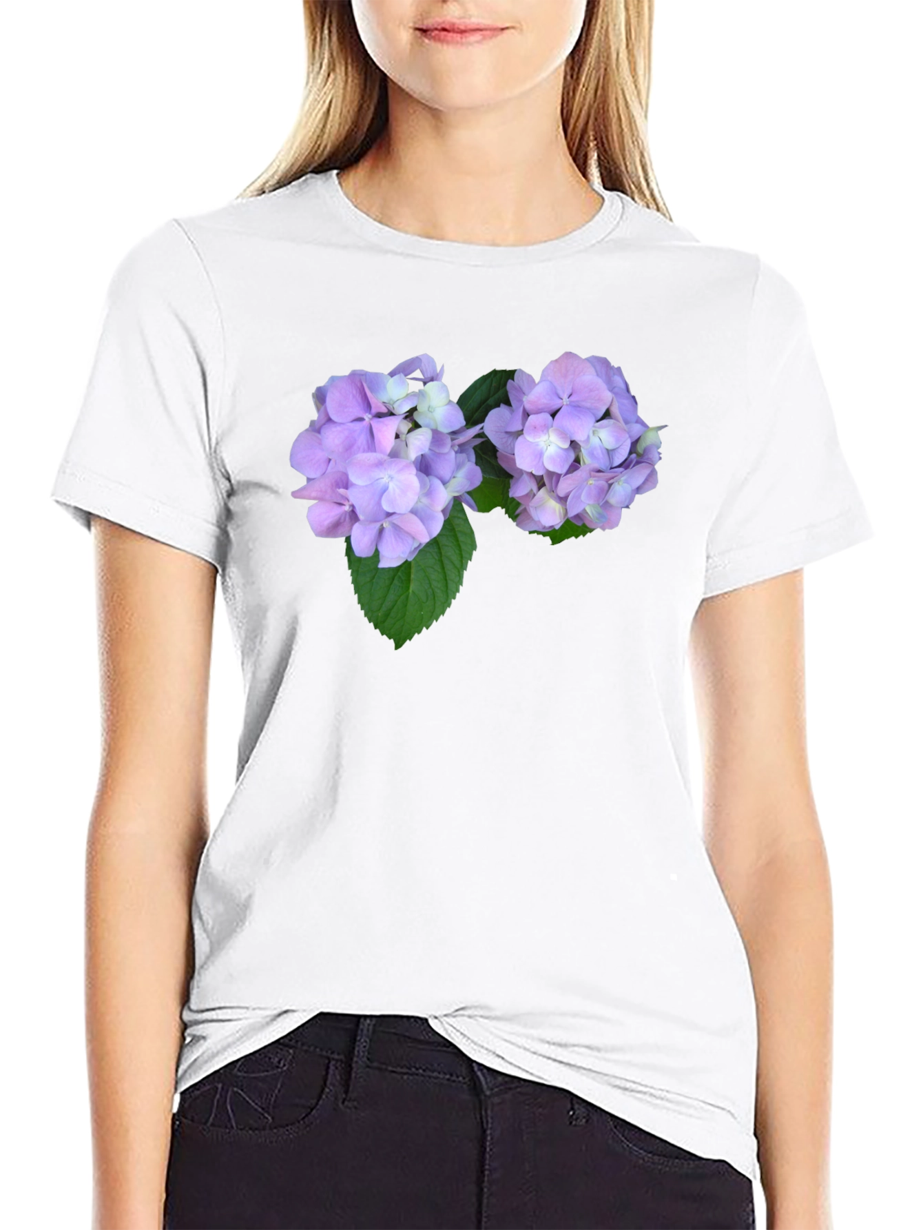 Hydrangea Flower Graphic T-Shirt