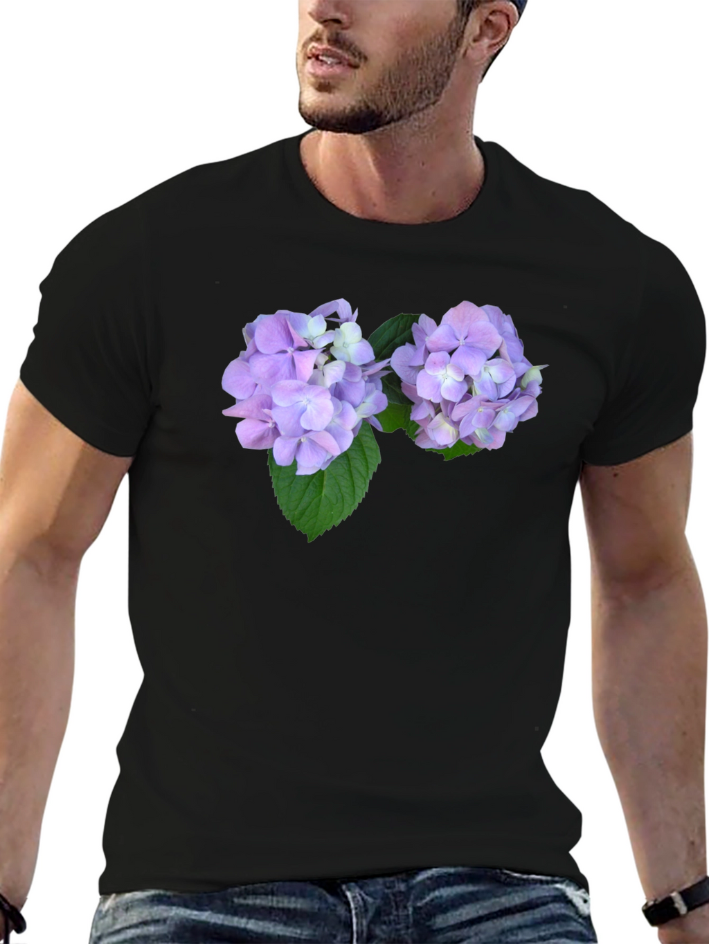 Hydrangea Flower Graphic T-Shirt