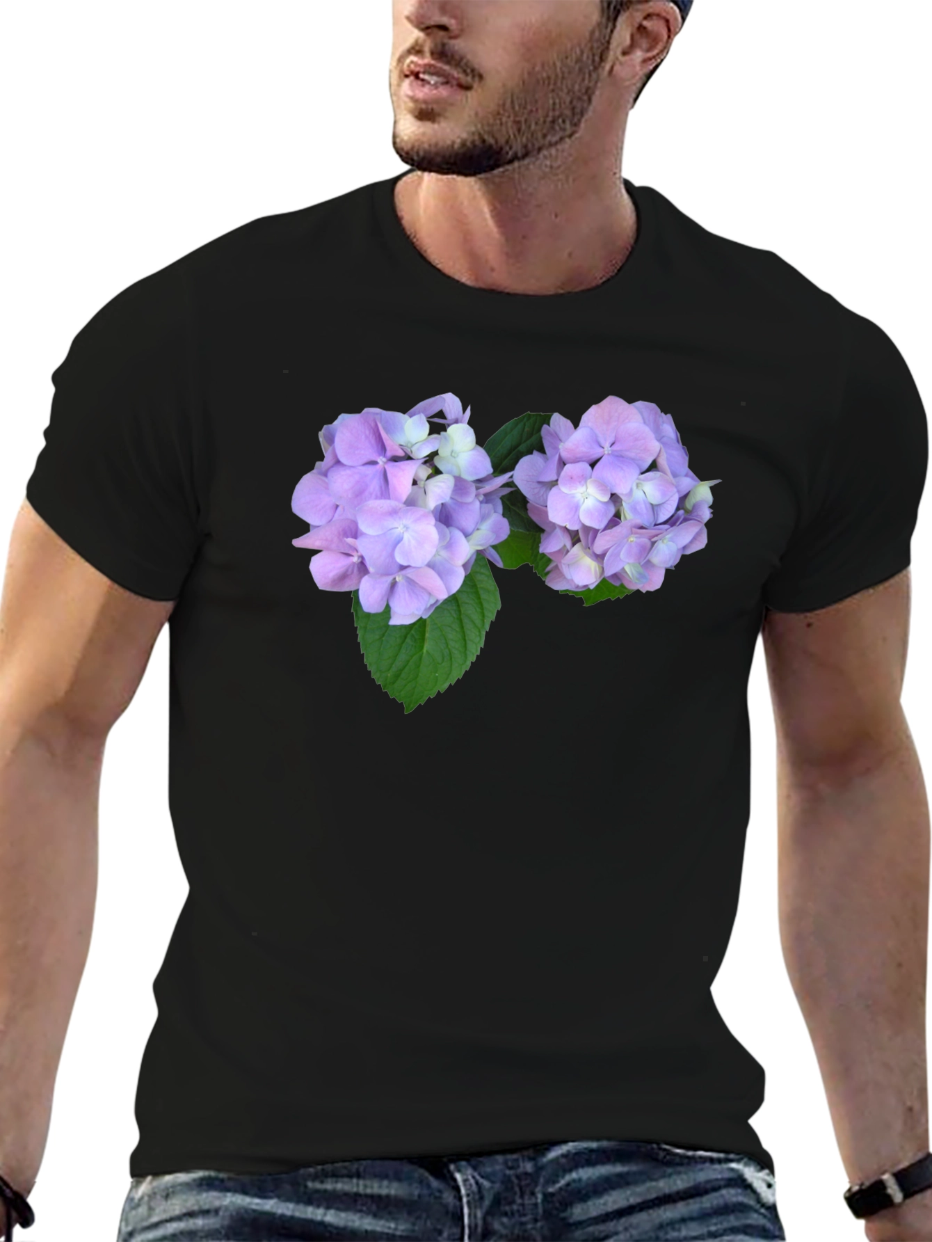 Hydrangea Flower Graphic T-Shirt