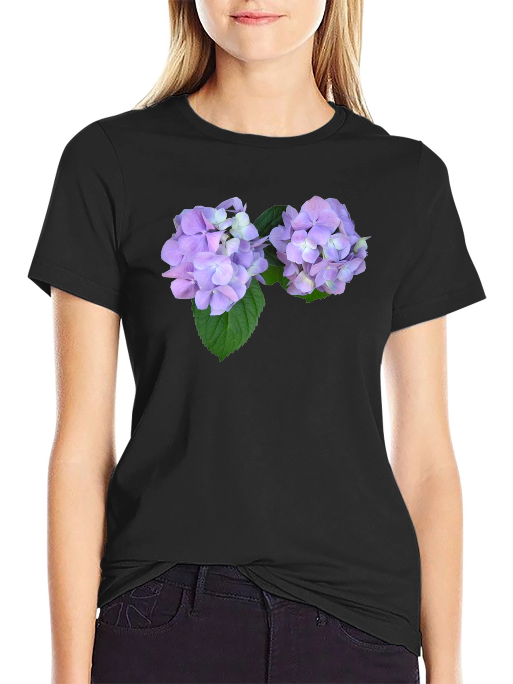 Hydrangea Flower Graphic T-Shirt