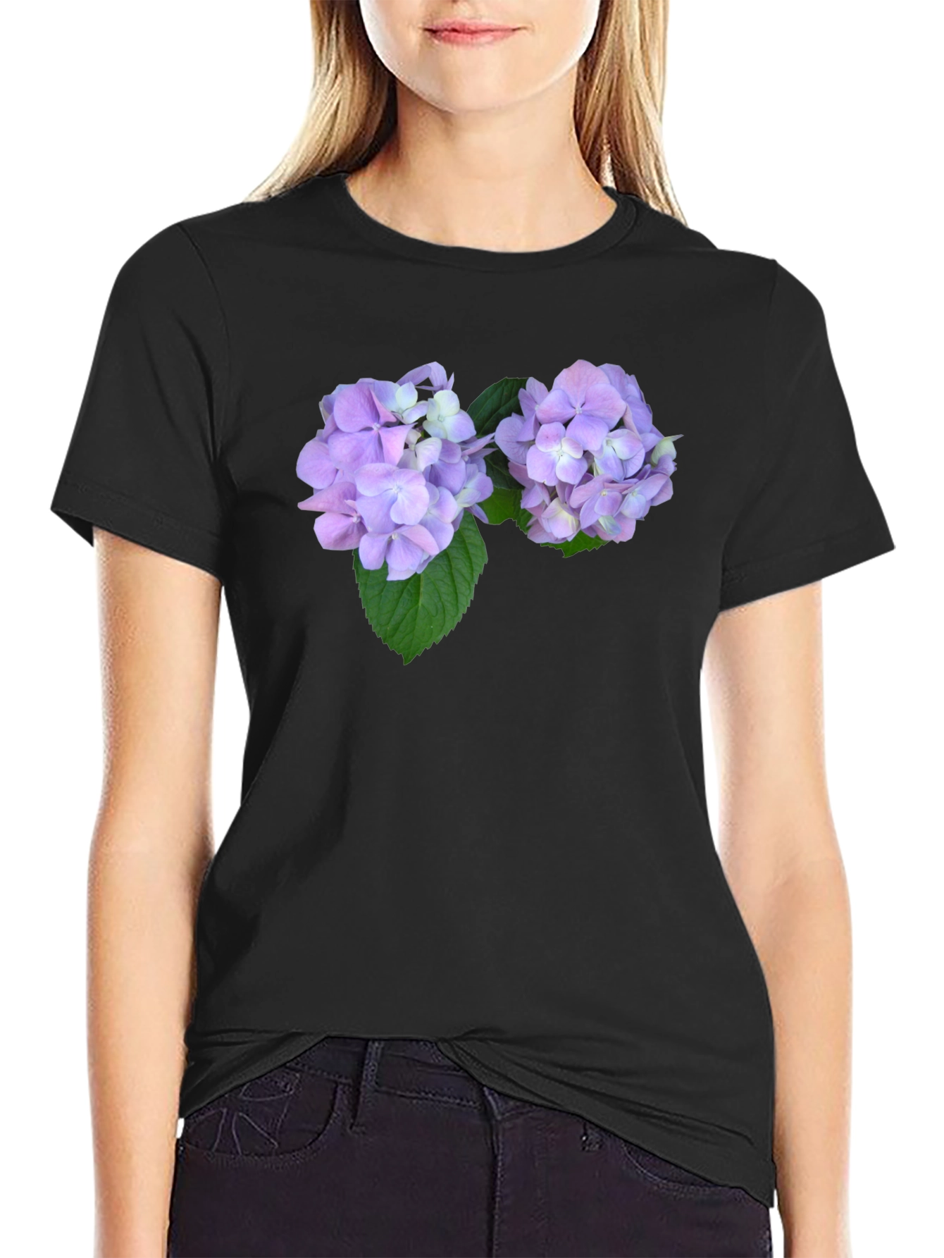 Hydrangea Flower Graphic T-Shirt