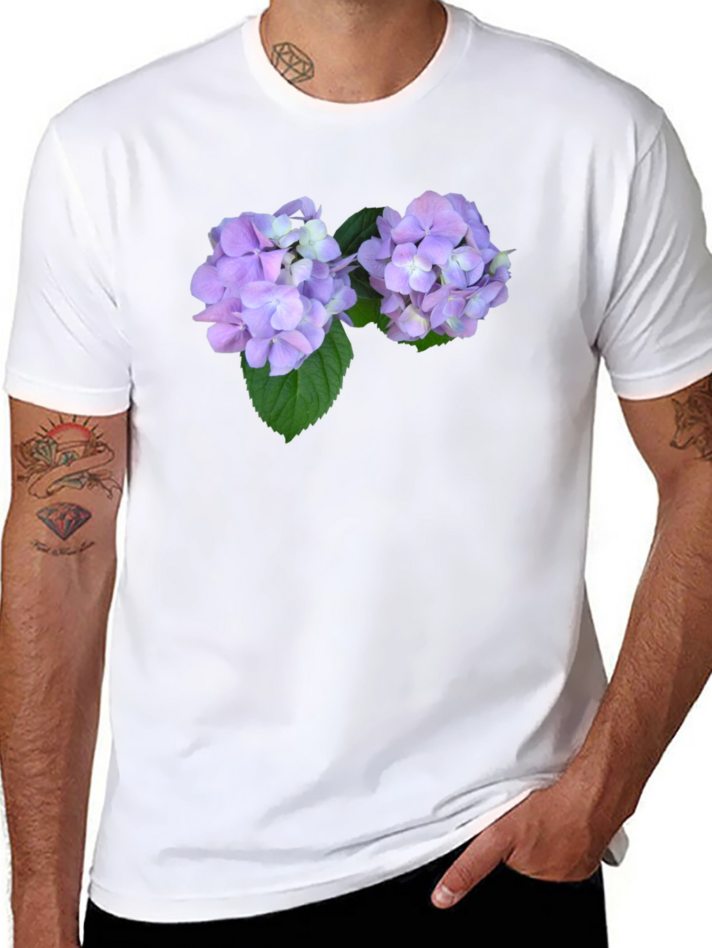 Hydrangea Flower Graphic T-Shirt