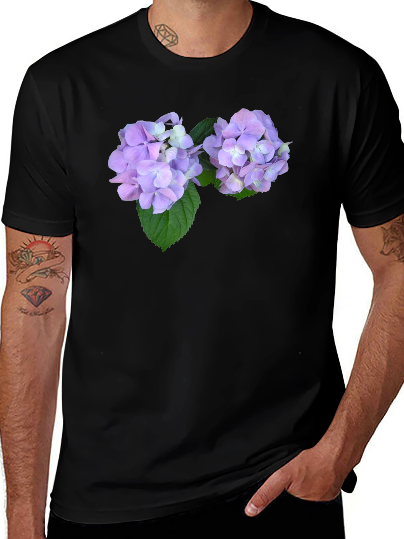 Hydrangea Flower Graphic T-Shirt