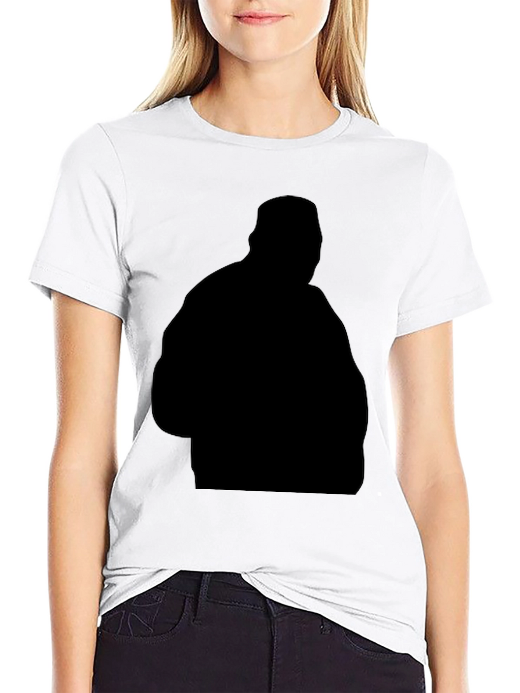 Black Silhouette Graphic Tee - Casual Style