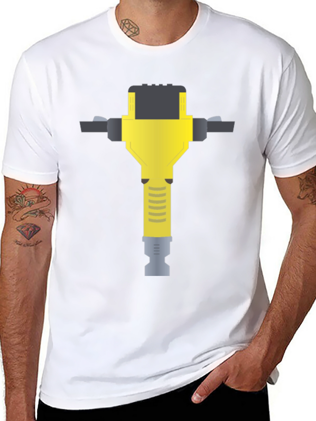 Jackhammer Graphic Tee - Bold Construction Style