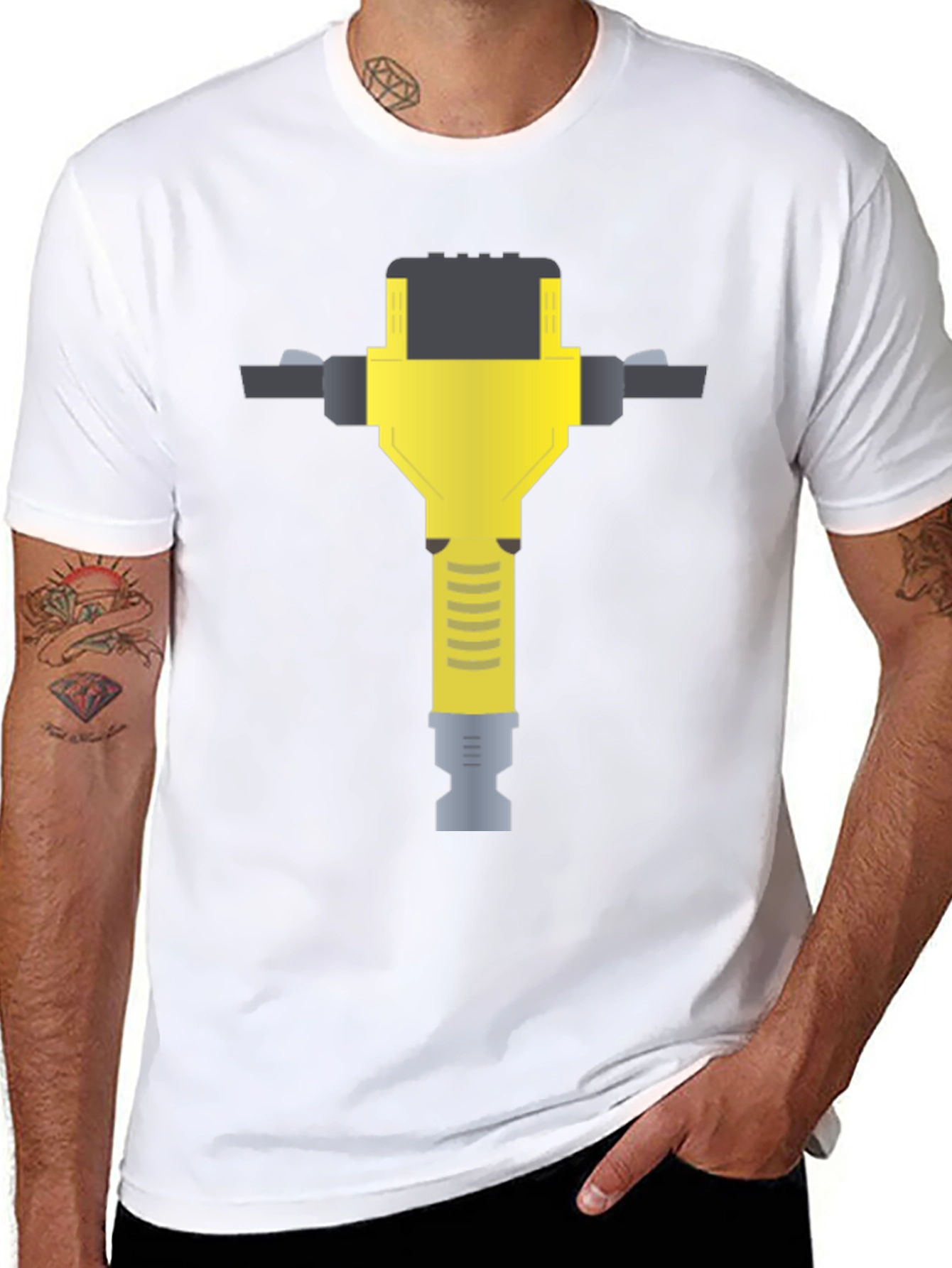 Jackhammer Graphic Tee - Bold Construction Style