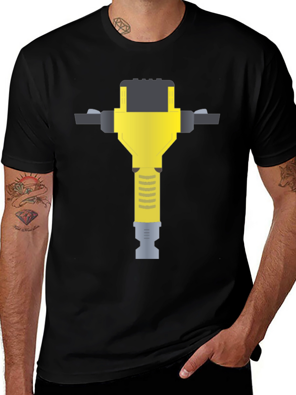 Jackhammer Graphic Tee - Bold Construction Style