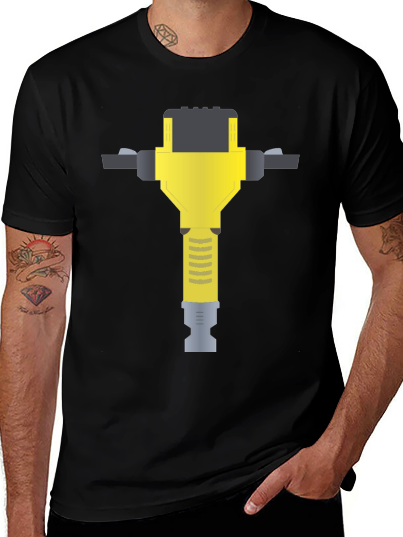 Jackhammer Graphic Tee - Bold Construction Style