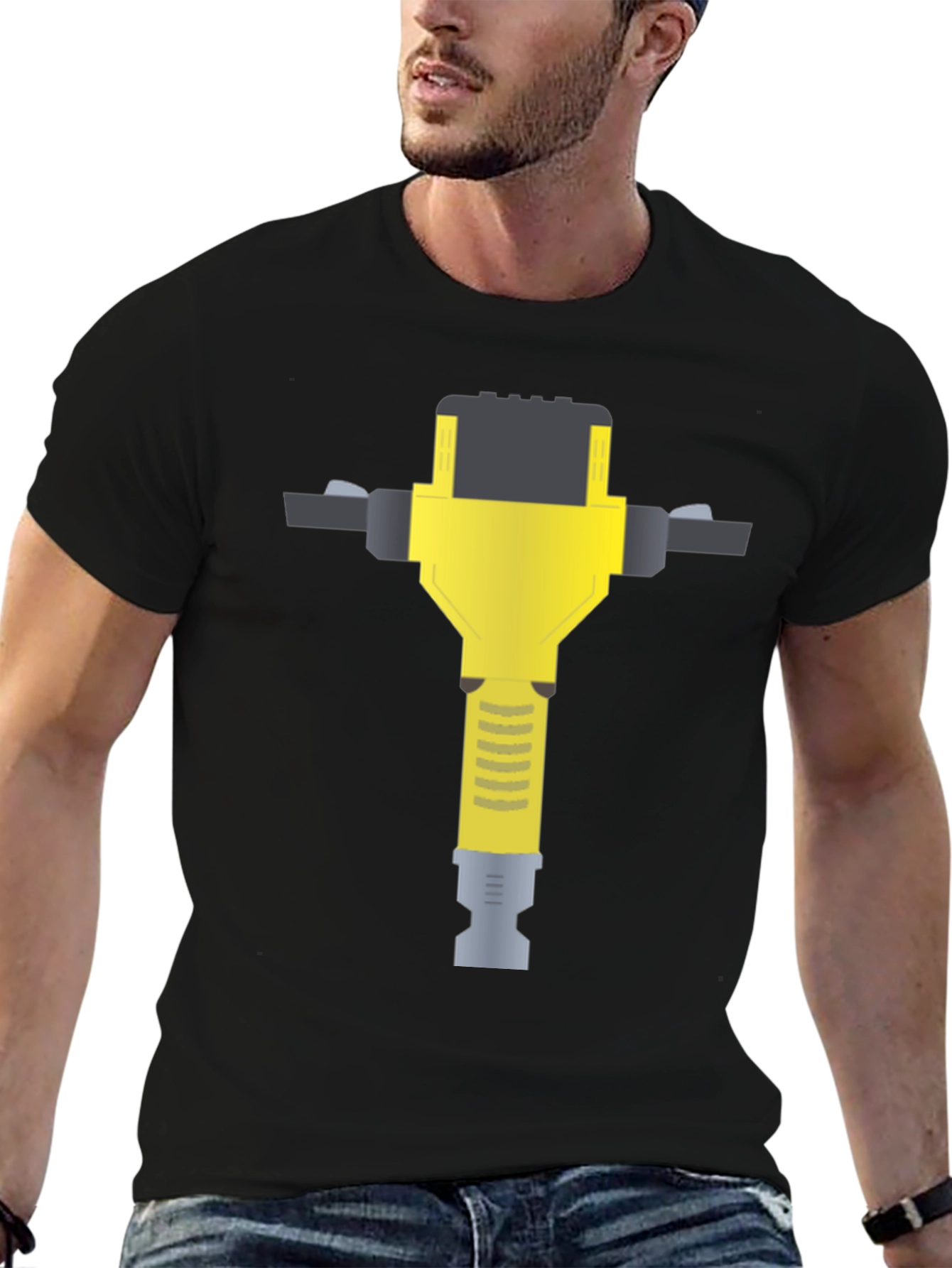 Jackhammer Graphic Tee - Bold Construction Style