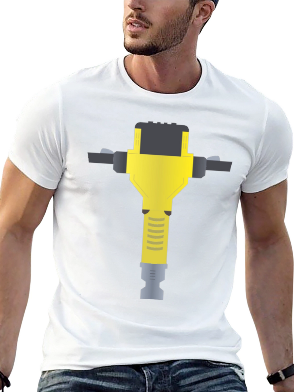 Jackhammer Graphic Tee - Bold Construction Style