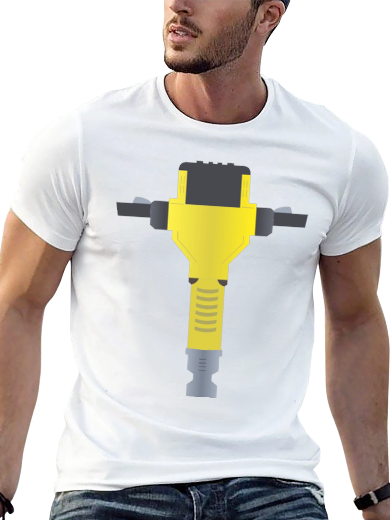 Jackhammer Graphic Tee - Bold Construction Style