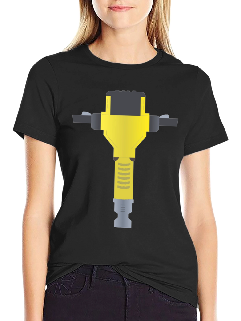 Jackhammer Graphic Tee - Bold Construction Style