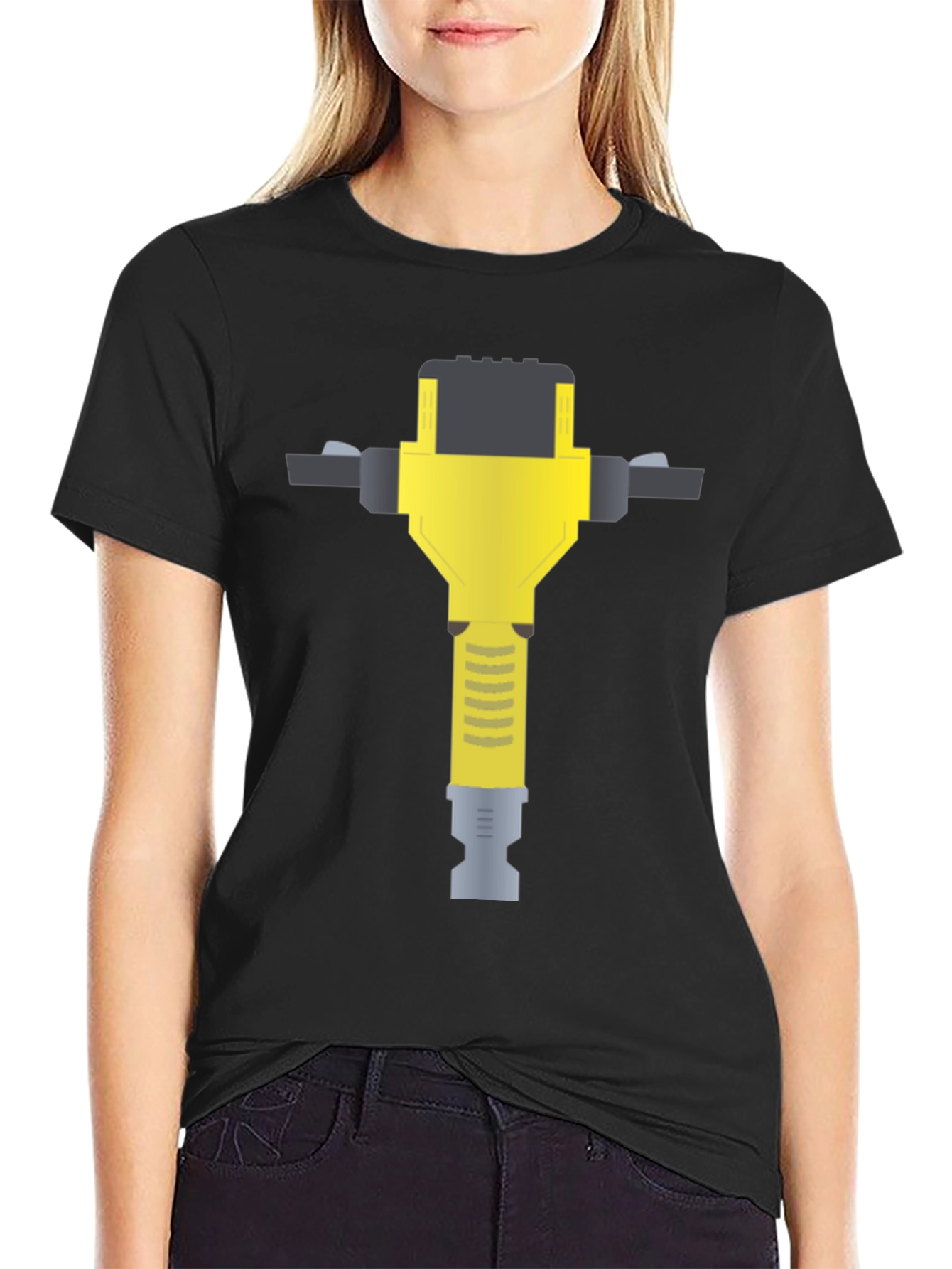 Jackhammer Graphic Tee - Bold Construction Style