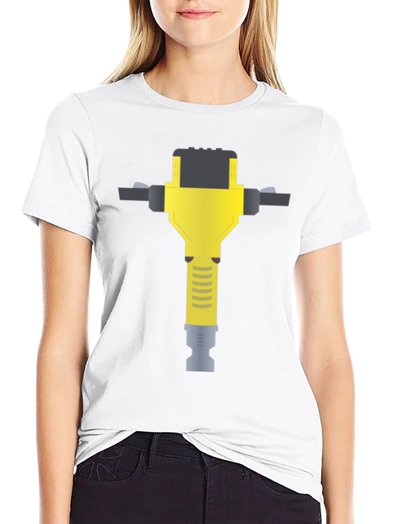 Jackhammer Graphic Tee - Bold Construction Style