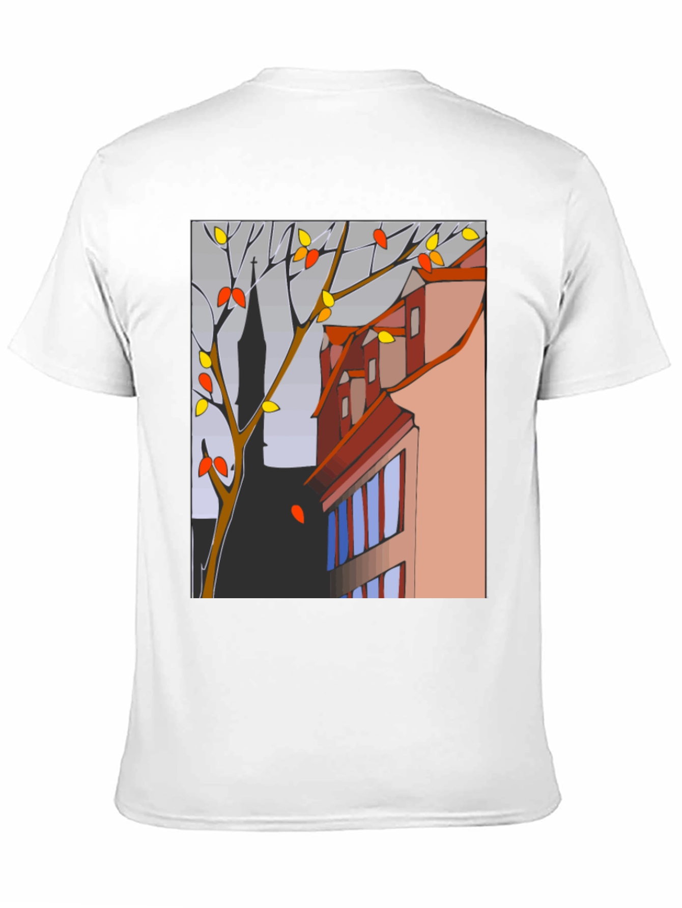 Abstract Cityscape T-Shirt - Modern Artistic Tee