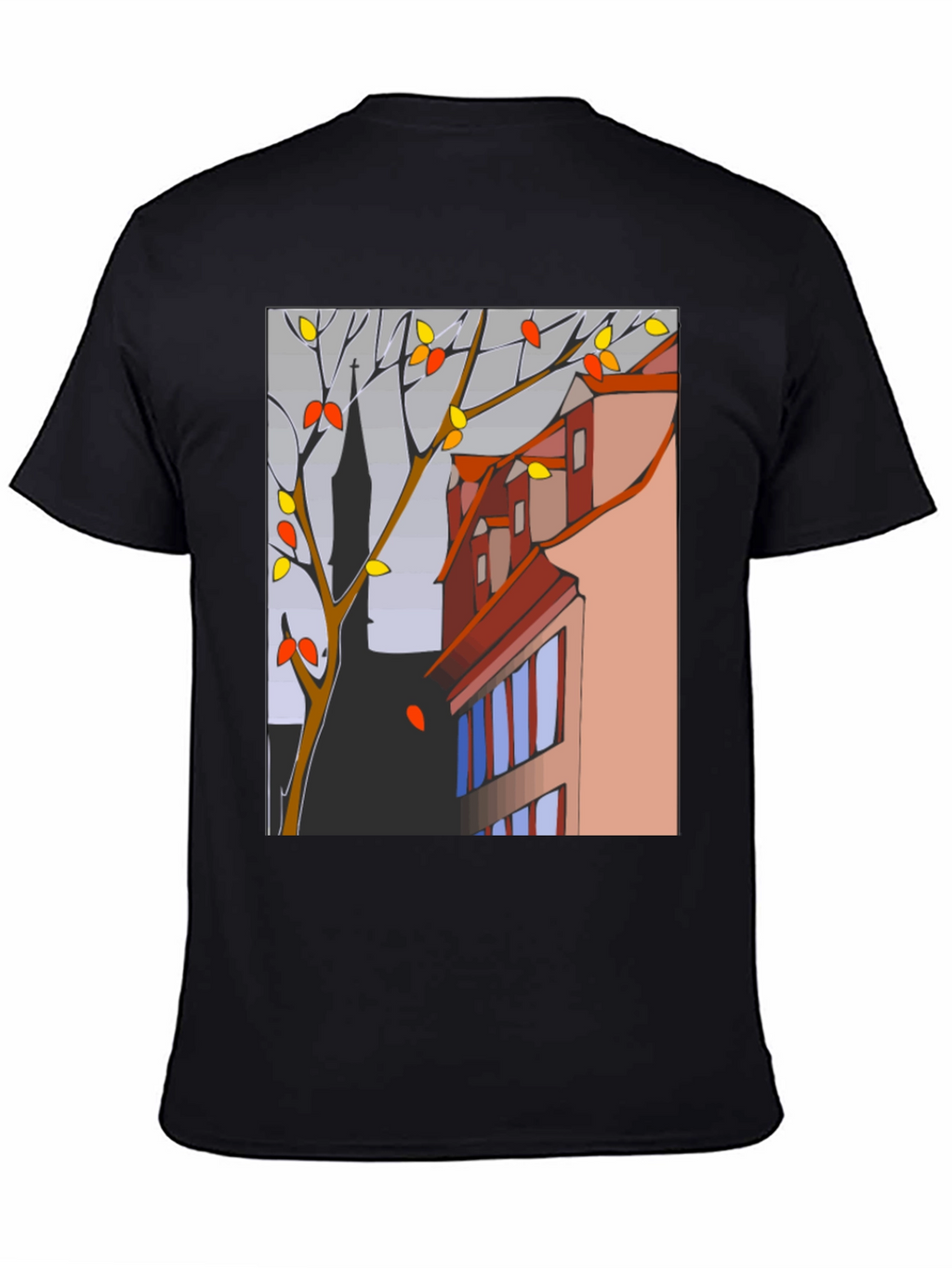 Abstract Cityscape T-Shirt - Modern Artistic Tee