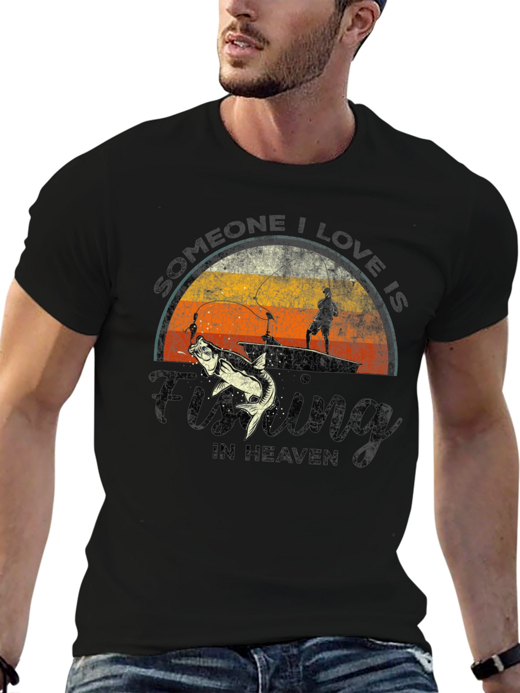 Fishing in Heaven Graphic T-Shirt
