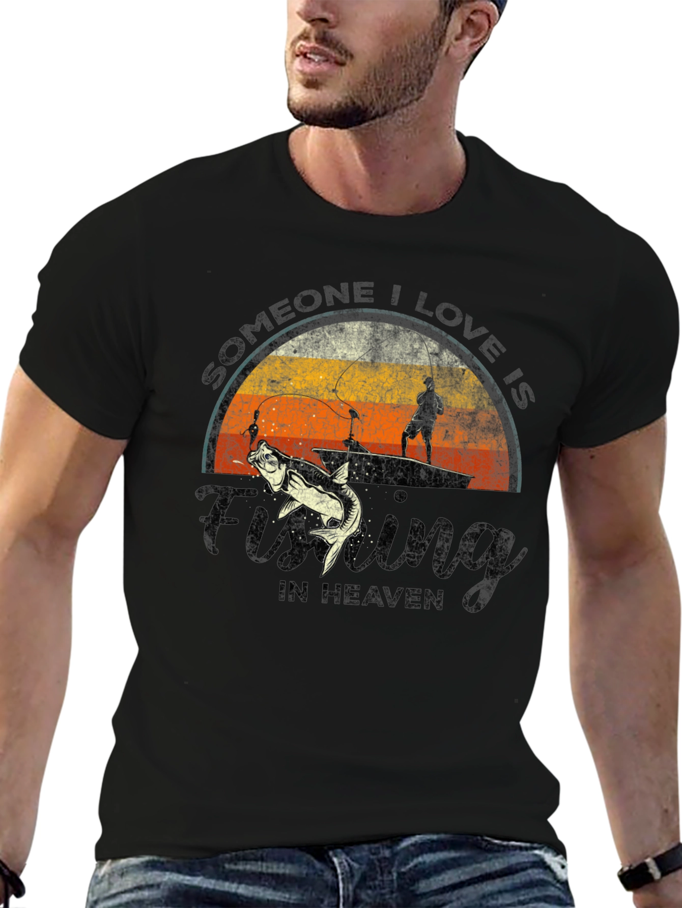 Fishing in Heaven Graphic T-Shirt