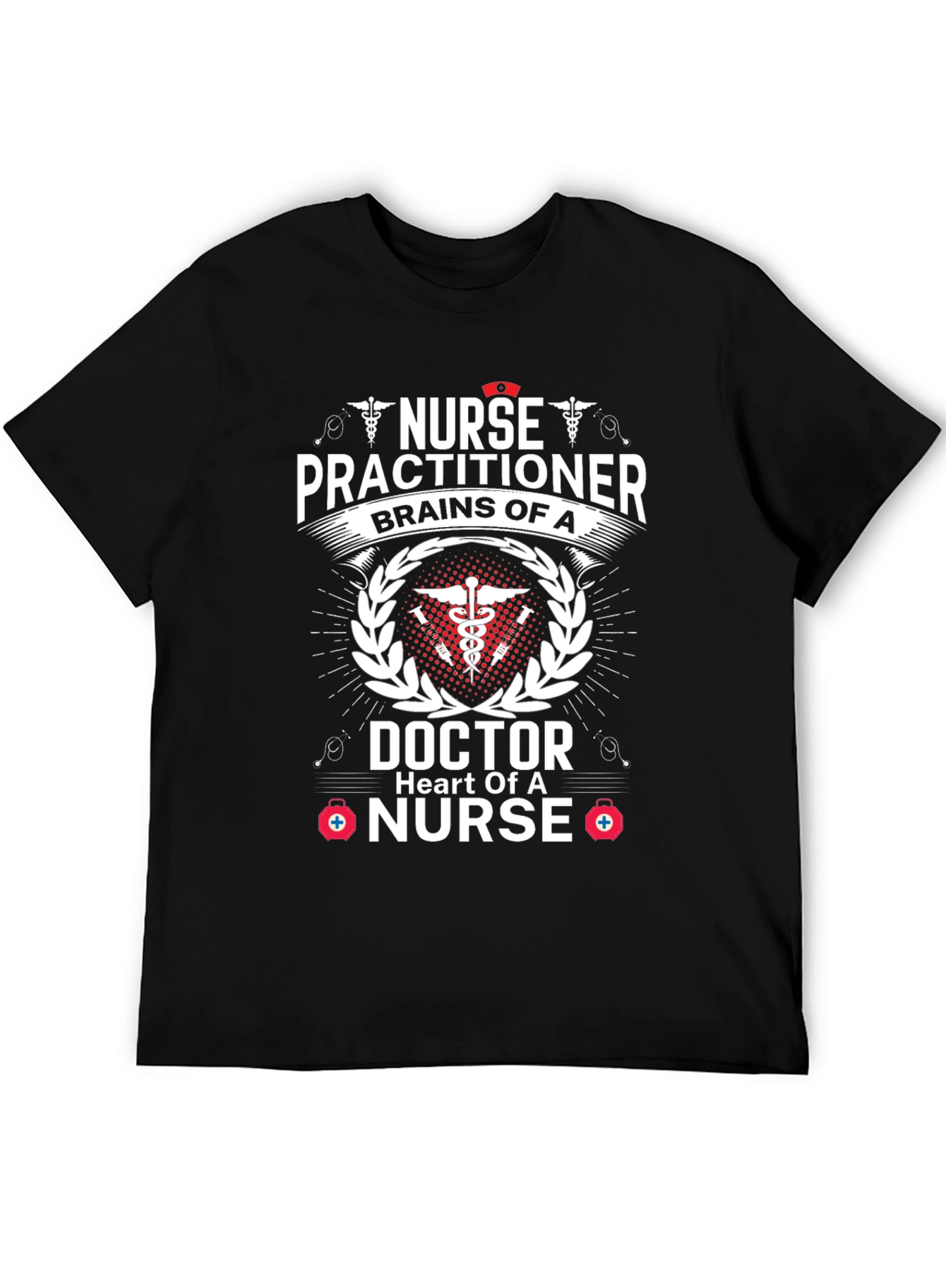 Nurse Practitioner T-Shirt - Brains and Heart!
