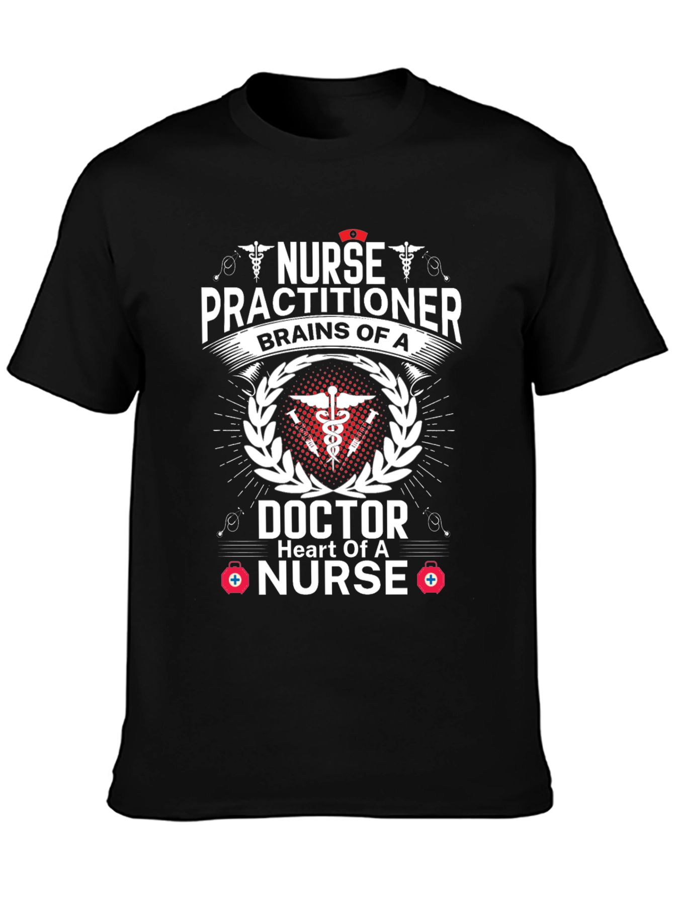 Nurse Practitioner T-Shirt - Brains and Heart!