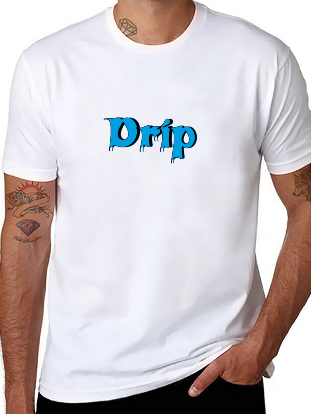 Drip Graphic Tee - Black Cotton Blend