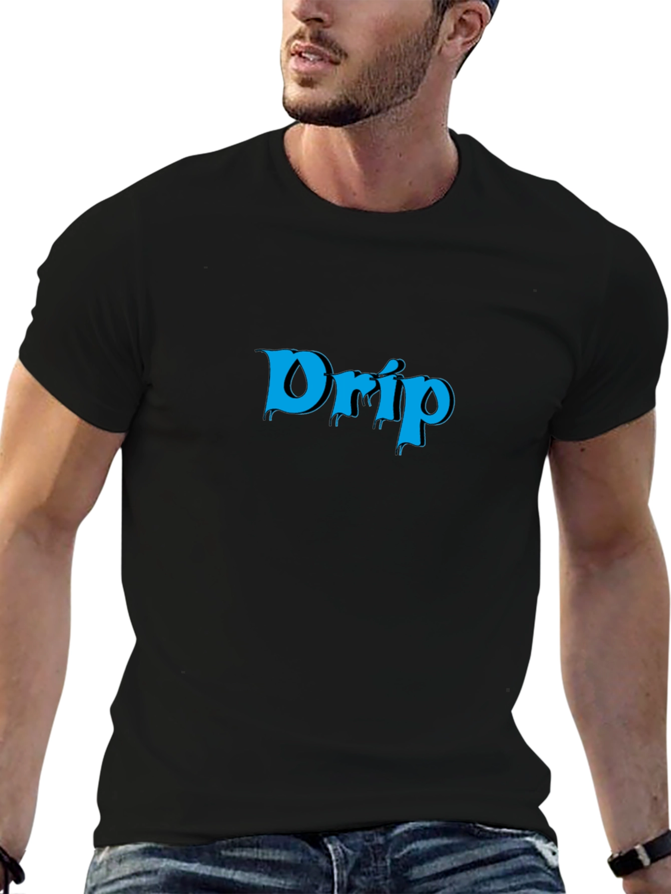 Drip Graphic Tee - Black Cotton Blend