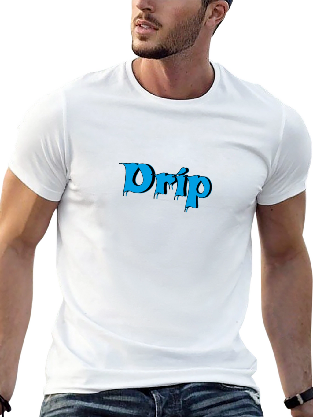Drip Graphic Tee - Black Cotton Blend