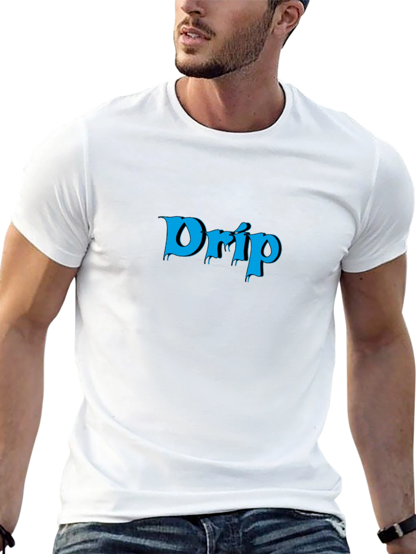 Drip Graphic Tee - Black Cotton Blend