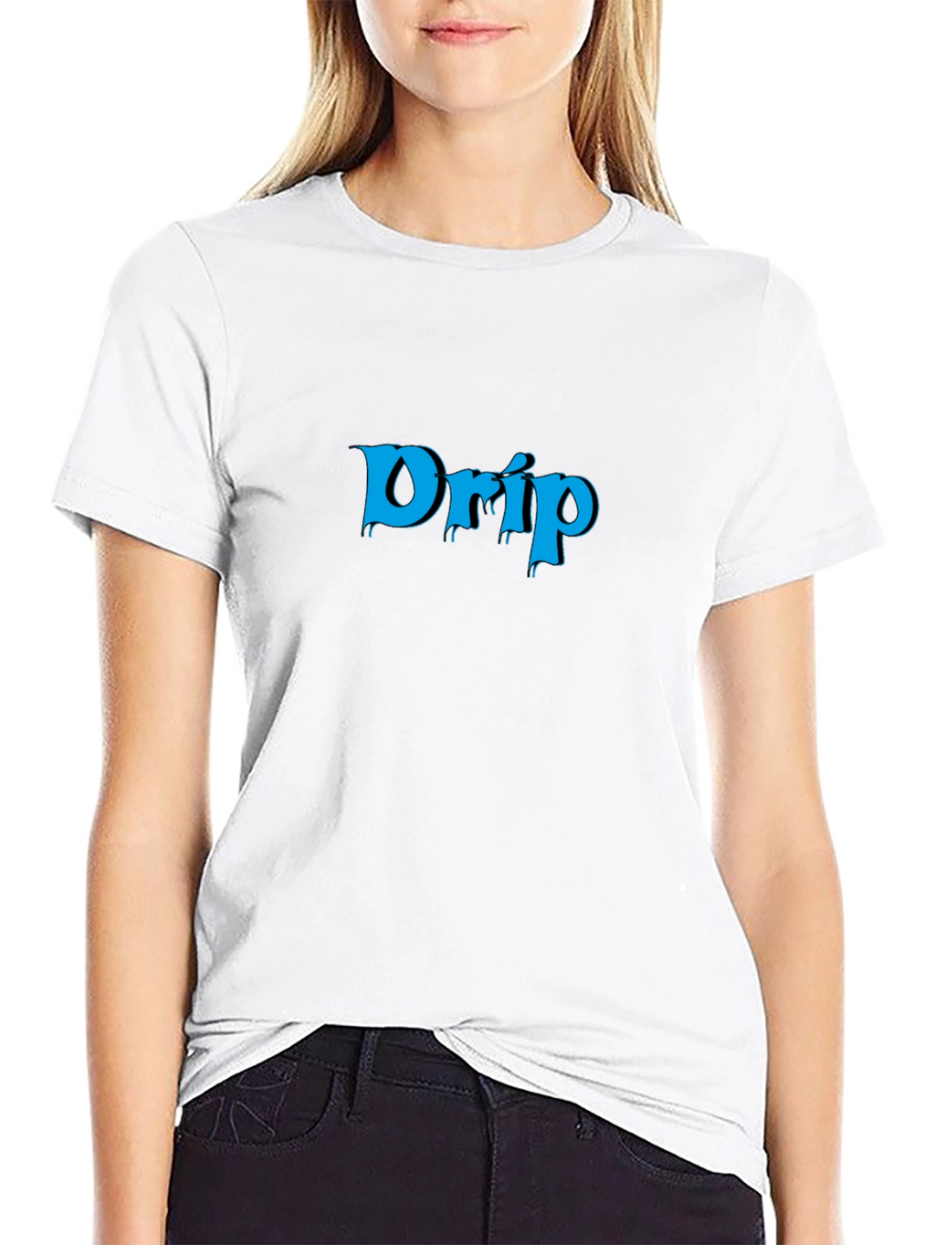 Drip Graphic Tee - Black Cotton Blend
