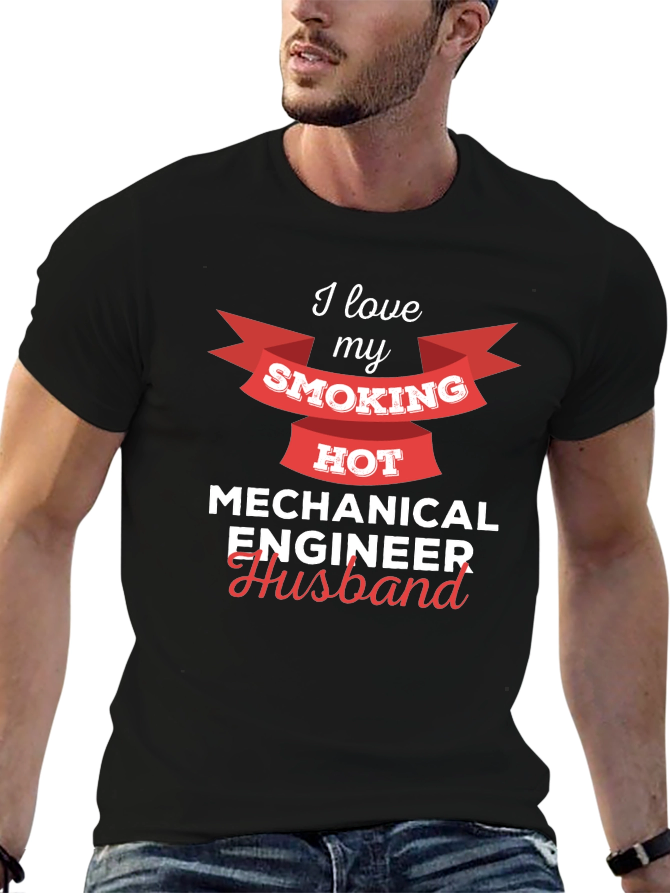I Love My Smoking Hot Mechanical Engineer Husband T-Shirt