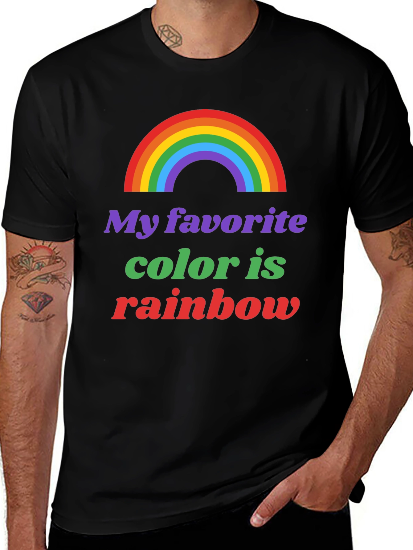 Rainbow Pride T-Shirt - My Favorite Color is Rainbow