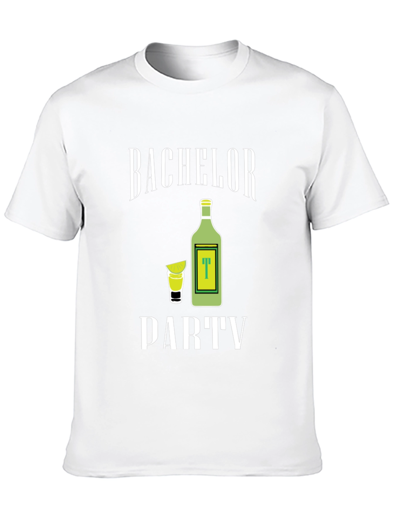 Bachelor Party Tee - Tequila Shot & Bottle Graphic T-Shirt