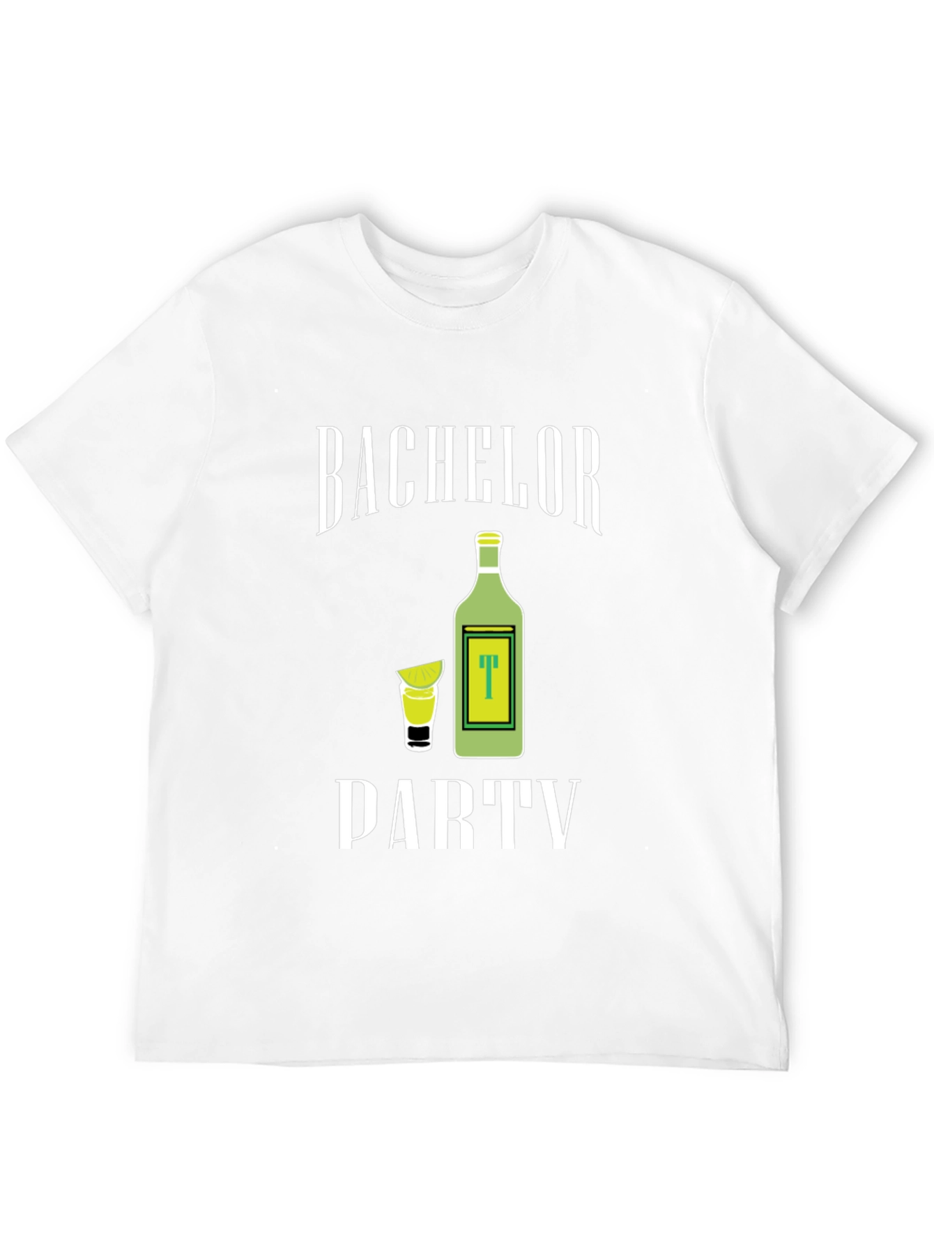 Bachelor Party Tee - Tequila Shot & Bottle Graphic T-Shirt